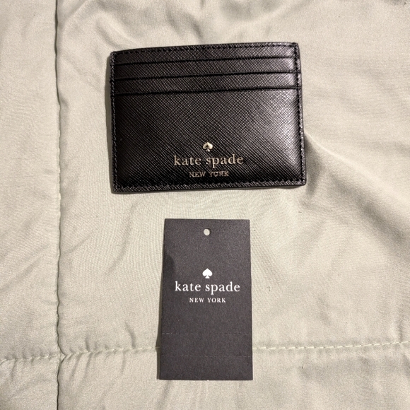 kate spade Accessories - Kate Spade Black Leather Card Holder